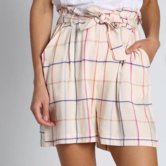 Rainbow Windowpane Pull on Shorts - Picture 1 of 8